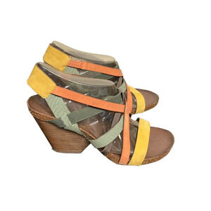 OTBT NEW Ladonia Leather Cork Slingback Sandals Size 6.5 Comfort Southwest